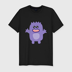 Футболка slim-fit Purple monster, цвет: черный