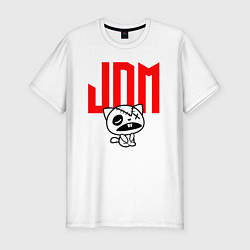 Футболка slim-fit JDM Kitten-Zombie Japan, цвет: белый