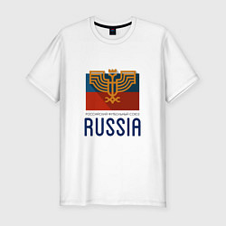 Футболка slim-fit Russia - Союз, цвет: белый