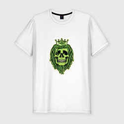 Футболка slim-fit Green Skull, цвет: белый