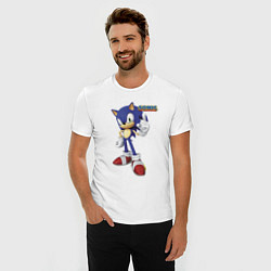 Футболка slim-fit Sonic Hedgehog Video game, цвет: белый — фото 2