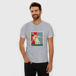 Футболка slim-fit Madrid - Benzema, цвет: меланж — фото 2