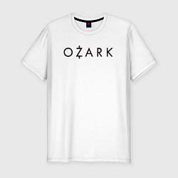 Футболка slim-fit Ozark black logo, цвет: белый