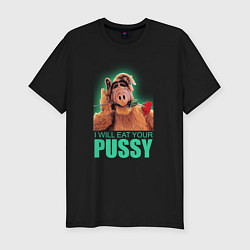 Футболка slim-fit I WILL EAT YOUR PUSSY, цвет: черный