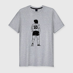 Мужская slim-футболка Диего Марадона номер 10
