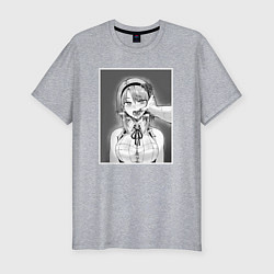 Футболка slim-fit Ахегао ahegao, цвет: меланж