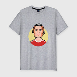 Мужская slim-футболка Роналду - Манчестер