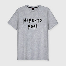 Футболка slim-fit Memento Mori Помни о Смерти Надпись, цвет: меланж