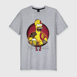 Футболка slim-fit Homer god of bar, цвет: меланж