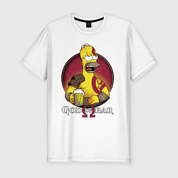 Футболка slim-fit Homer god of bar, цвет: белый