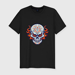 Футболка slim-fit Fire - Skull, цвет: черный