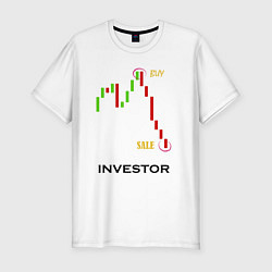 Футболка slim-fit Investor, цвет: белый