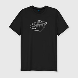 Футболка slim-fit Minnesota Wild Серый, цвет: черный