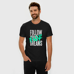 Футболка slim-fit Follow Your Fake Dreams, цвет: черный — фото 2