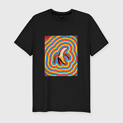 Футболка slim-fit Гипнотический Банан Hypnosis Banana, цвет: черный