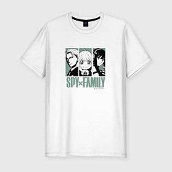 Футболка slim-fit SPY X FAMILY ЛОЙД, ЙОР И АНЯ ФОРДЖЕРЫ, цвет: белый