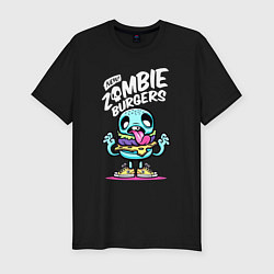 Футболка slim-fit Zombie burgers Зомби-бургеры, цвет: черный