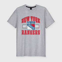 Футболка slim-fit NY RANGERS NHL НЬЮ-ЙОРК РЕЙНДЖЕРС, цвет: меланж