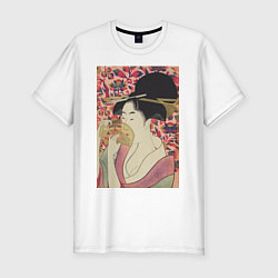 Мужская slim-футболка Kushi Портрет девушки