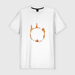 Футболка slim-fit Dark Souls Знак тьмы, цвет: белый