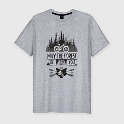 Футболка slim-fit May the forest ride with you, цвет: меланж