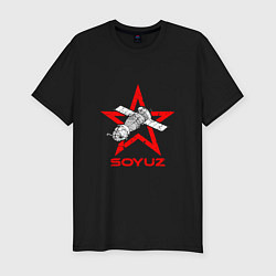 Мужская slim-футболка Soyuz - Space