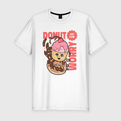 Футболка slim-fit Donut worry just flow, цвет: белый