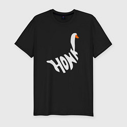 Футболка slim-fit Honk White Гусь Белый, цвет: черный