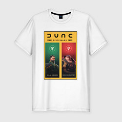 Футболка slim-fit Dune: Spice Wars, персонажи, цвет: белый