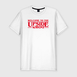 Футболка slim-fit Welcome To The Upside Down, цвет: белый