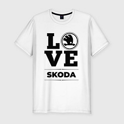 Мужская slim-футболка Skoda Love Classic