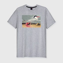 Мужская slim-футболка Cayenne Tern Чайка и краб