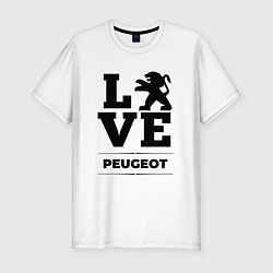 Футболка slim-fit Peugeot Love Classic, цвет: белый