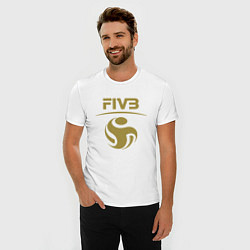 Футболка slim-fit FIVB ВОЛЕЙБОЛ ЛОГО, цвет: белый — фото 2