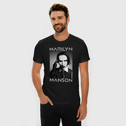 Футболка slim-fit Marilyn Manson фото, цвет: черный — фото 2