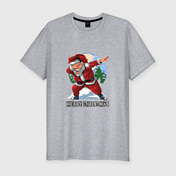 Футболка slim-fit NEW YEARS SANTA CLAUS DANCING, цвет: меланж