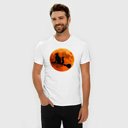 Футболка slim-fit Halloween Cat, цвет: белый — фото 2