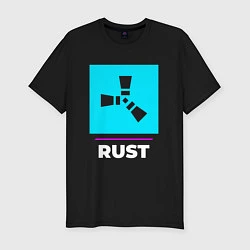 Футболка slim-fit Символ Rust в неоновых цветах, цвет: черный