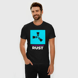 Футболка slim-fit Символ Rust в неоновых цветах, цвет: черный — фото 2