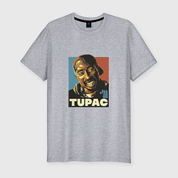 Футболка slim-fit Tupac - All Eyez On me, цвет: меланж