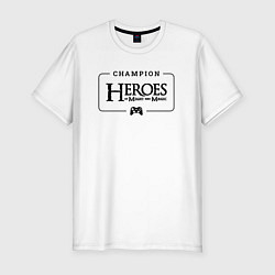 Футболка slim-fit Heroes of Might and Magic Gaming Champion: рамка с, цвет: белый