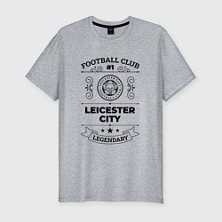 Футболка slim-fit Leicester City: Football Club Number 1 Legendary, цвет: меланж