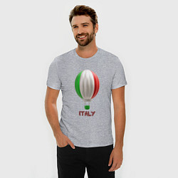 Футболка slim-fit 3d aerostat Italy flag, цвет: меланж — фото 2