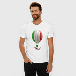 Футболка slim-fit 3d aerostat Italy flag, цвет: белый — фото 2