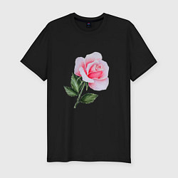 Футболка slim-fit Gentle Rose, цвет: черный