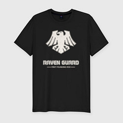 Мужская slim-футболка Гвардия ворона лого винтаж
