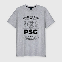 Мужская slim-футболка PSG: Football Club Number 1 Legendary