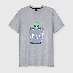 Футболка slim-fit Alien Space, цвет: меланж