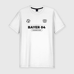 Мужская slim-футболка Bayer 04 Униформа Чемпионов