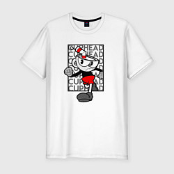 Футболка slim-fit Игра Cuphead the delicious last course, цвет: белый